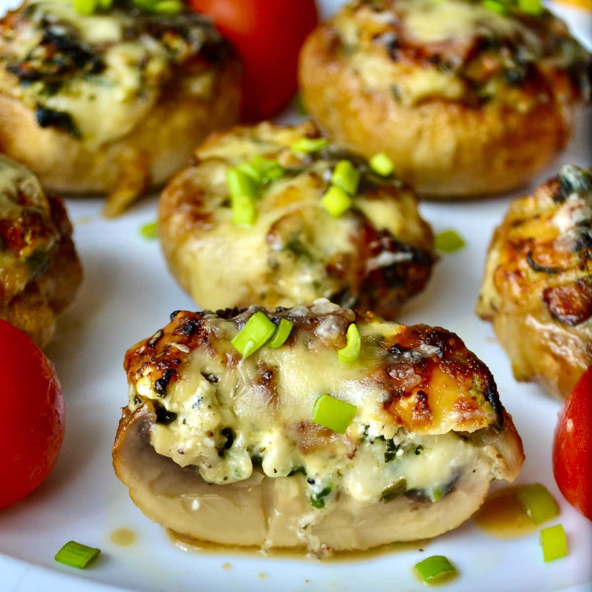 Keto Air Fryer Stuffed Mushrooms